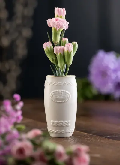 Belleek Hand Painted Claddagh Mini Vase Made in Ireland